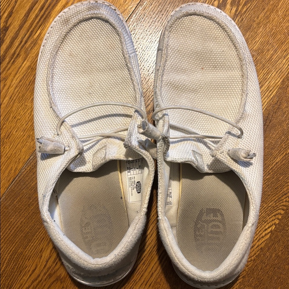Hey Dude White Slip-On Shoes